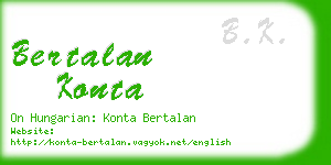 bertalan konta business card